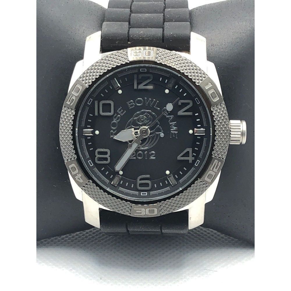 Fossil PR2003 Men's Black Silicone Analog Black Dial Quartz Genuine Watch HO371